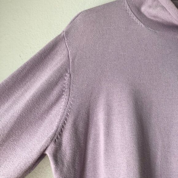 J Jill light purple turtleneck mock-neck long sleeved lightweight sweater medium - Picture 6 of 8